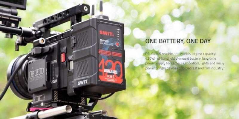 SWIT PB-C420S; V-Mount Li-Ion Akku 420Wh 14,4V / 29,1A mit 2x D-Tap Out