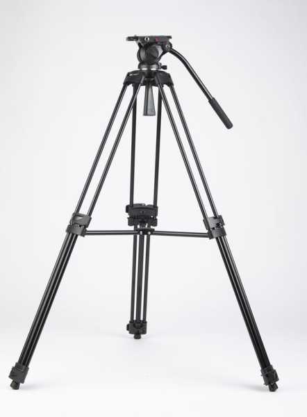 Swit TOWER100, Aluminum Camera Tripod KIT, TH100A Fluid Video Head, Mid-level Spreader, 10kg Payload, Soft Bag
