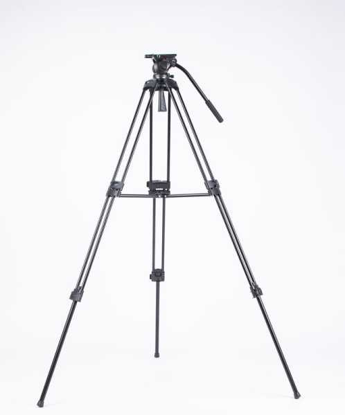 Swit TOWER100, Aluminum Camera Tripod KIT, TH100A Fluid Video Head, Mid-level Spreader, 10kg Payload, Soft Bag
