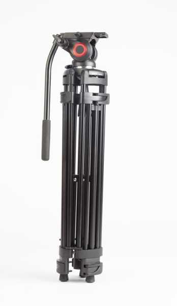 Swit TOWER100, Aluminum Camera Tripod KIT, TH100A Fluid Video Head, Mid-level Spreader, 10kg Payload, Soft Bag