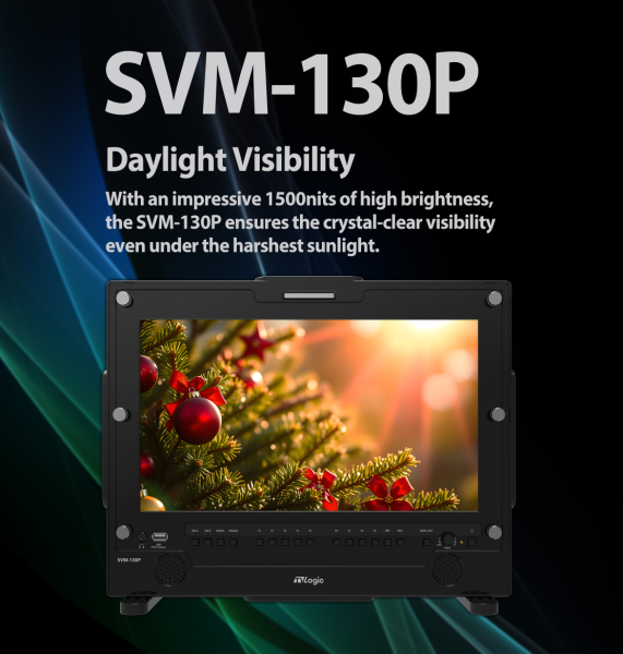 TVLogic SVM-130P, 13.9" 12G-SDI High Brightness Field Monitor, V-Mount