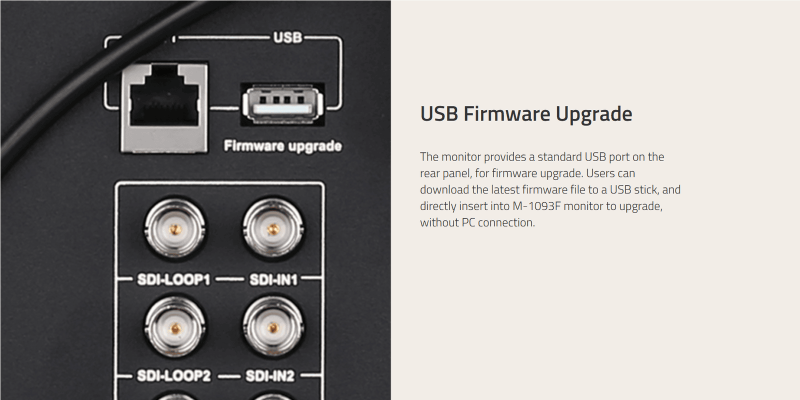 Swit M-1093F | 2x9" Rackmount IPS LCD Panel, Waveform und Vector scope
