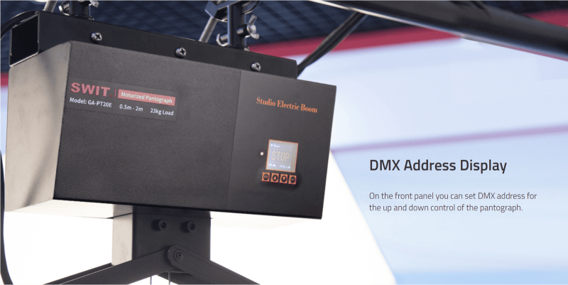 Swit GA-PT20E, DMX Motorized Precise Pantograph hinge (for hook), max 23kg load, 2m length, no hook