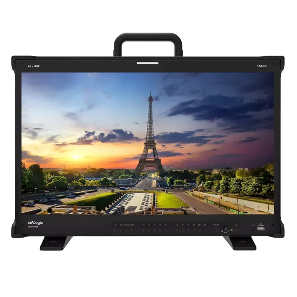 TVLogic LXM-240P-FM, 24" 4K/UHD 12G Quad Field Monitor with Multi-Mounting Cage