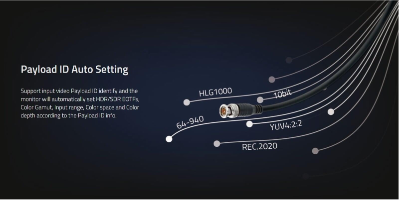 Swit BM-U245HDR, 23.8" 8K High-Bright 4x12GSDI HDR Zero-Delay Reference UHD Monitor with Auto-Calibration