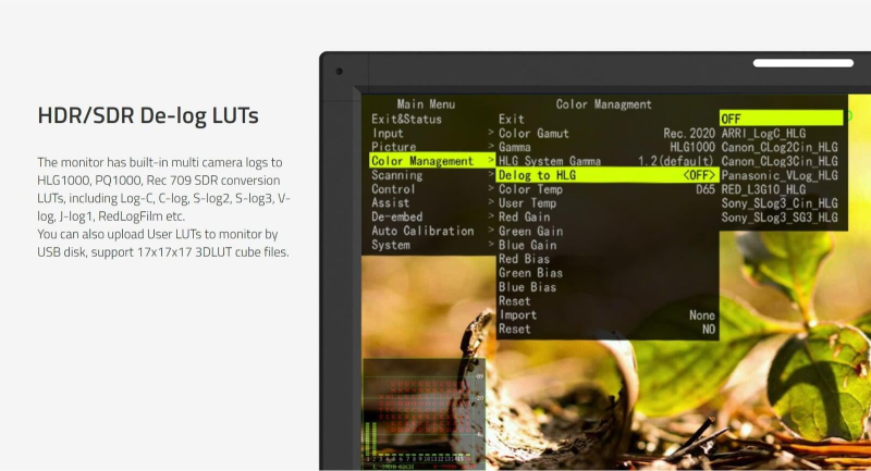 Swit BM-U245HDR, 23.8" 8K High-Bright 4x12GSDI HDR Zero-Delay Reference UHD Monitor with Auto-Calibration