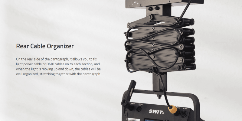 Swit GA-PT20E, DMX Motorized Precise Pantograph hinge (for hook), max 23kg load, 2m length, no hook