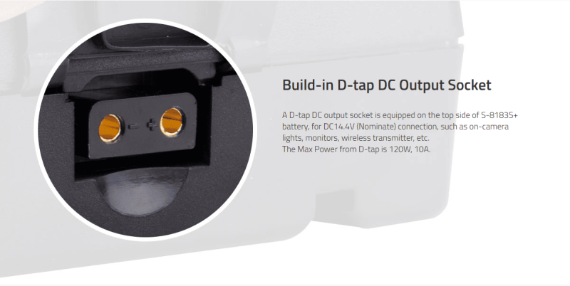 V-Mount SWIT S-8183S+ Li-Ion Akku 270Wh 14,4V 18,75A mit D-Tap Out