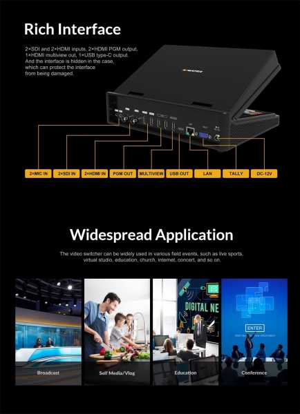 AVMatrix PVS0403U Portable 4-CH SDI&HDMI Video Switcher