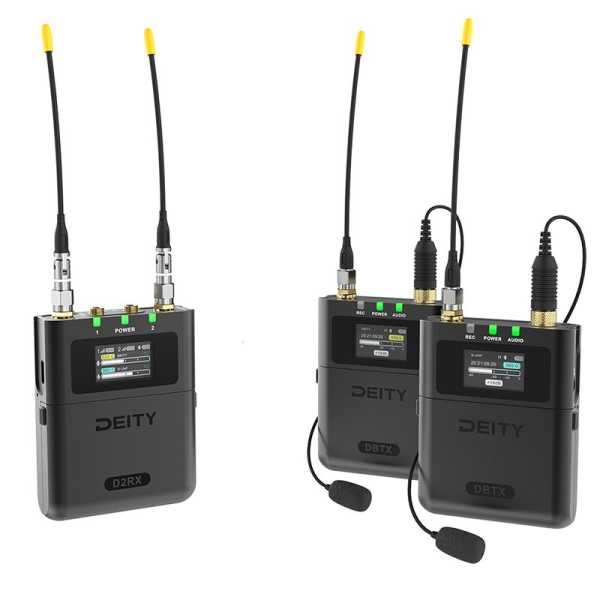 Deity Theos Digital Wireless 2ch Kit (Global version) im UHF-Breitbandspektrum von 550 - 960 MHz Deity Theos Digital Wireless 2ch Kit (Global version) im UHF-Breitbandspektrum von 550 - 960 MHz