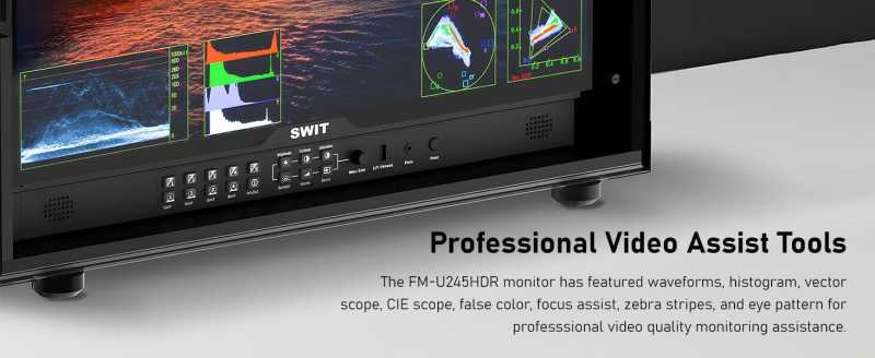 Swit FM-U245HDR 23,8" 4K 1000nits 4x12G-SDI HDR Field Monitor