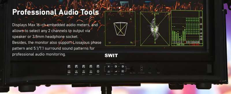 Swit FM-U245HDR 23,8" 4K 1000nits 4x12G-SDI HDR Field Monitor