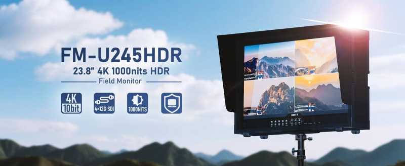 Swit FM-U245HDR 23,8" 4K 1000nits 4x12G-SDI HDR Field Monitor