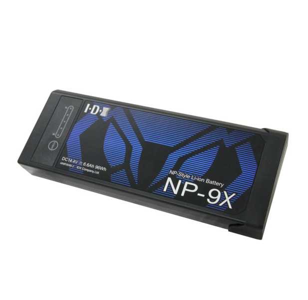 IDX NP-9X;  NP Lithium-Ionen Akku mit 14,4 V, 96 Wh mit D-Tap und D-Tap Advanced O/Ps