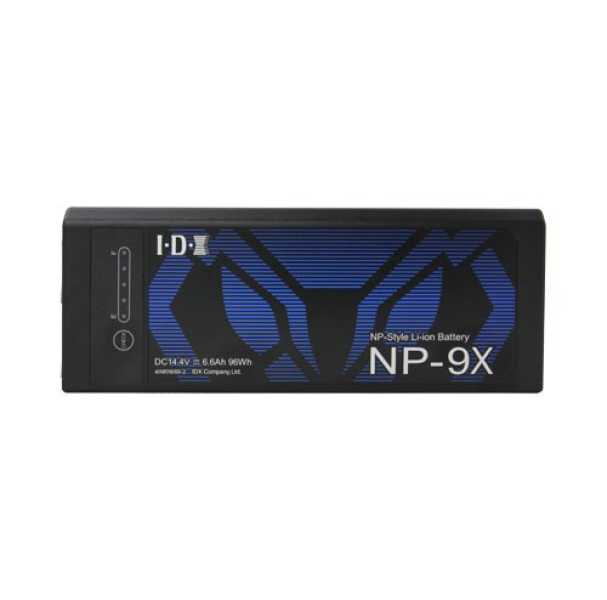 IDX NP-9X;  NP Lithium-Ionen Akku mit 14,4 V, 96 Wh mit D-Tap und D-Tap Advanced O/Ps