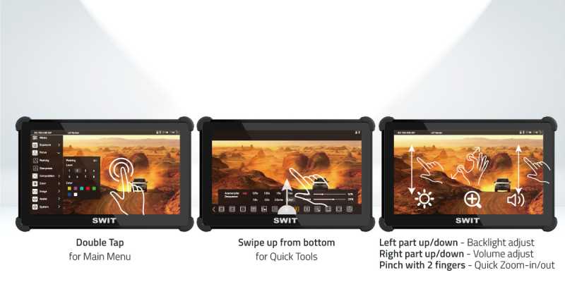 Swit K7, 7" 2800 nits Kamera FHD Monitor 3G-HD/SDI und HDMI, Multi Touch Screen