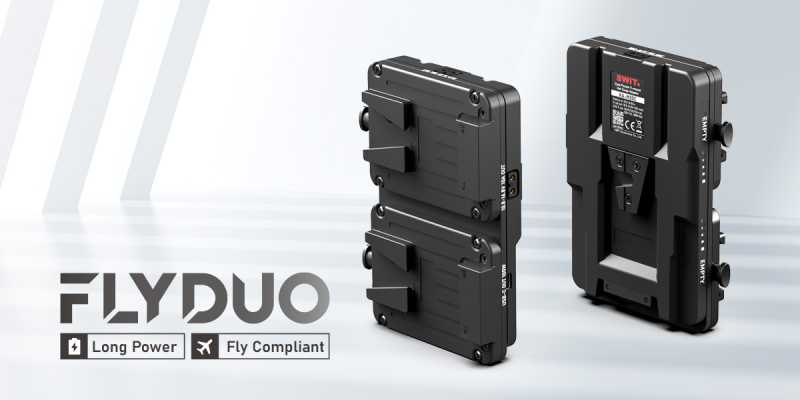 Swit KA-M20C, FlyDuo - Dual Pocket V-mounts Hot-Swap Adaptor with USB-C out, compatible with Mino V-mount batteries