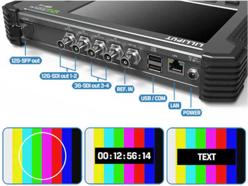 Lilliput SG-12G SDI Broadcast Pattern Testbildgenerator und 7'' Monitor bis 4:4:4
