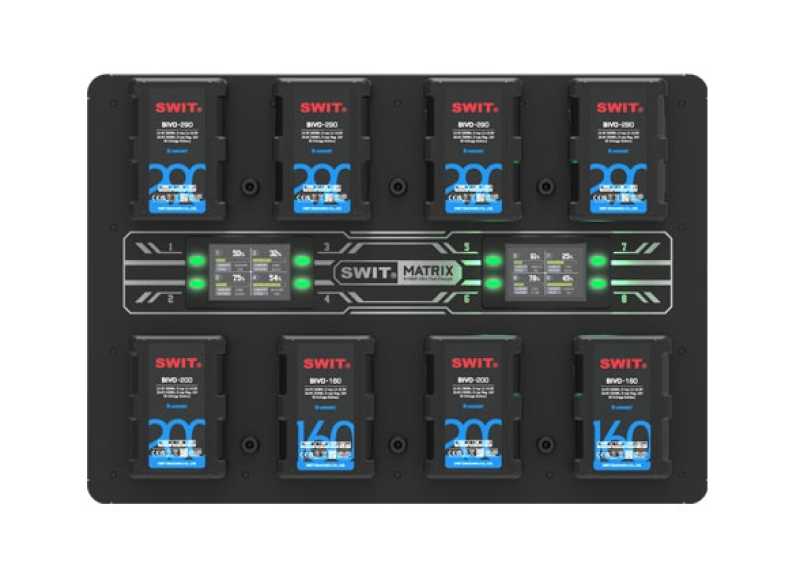 Swit Matrix-B8, 8-Kanal Wandladegerät für B-Mount Akkus