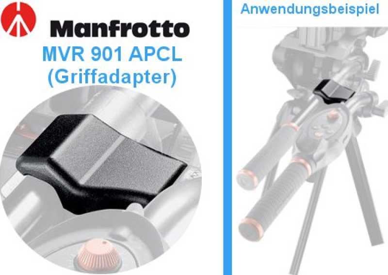 Manfrotto Zoomgriff Zubehör MVR901APCL Griffadapter f. Zoomgriff