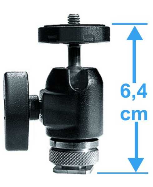 Manfrotto Kugelkopf 492 LCD Micro m.Kameraschuh/Ball Head T-Shoe