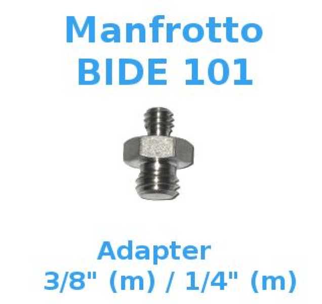 BIDE 101 Adapter 3,8 " / 1,4 " Zoll Gewinde Manfrotto f. Stativ