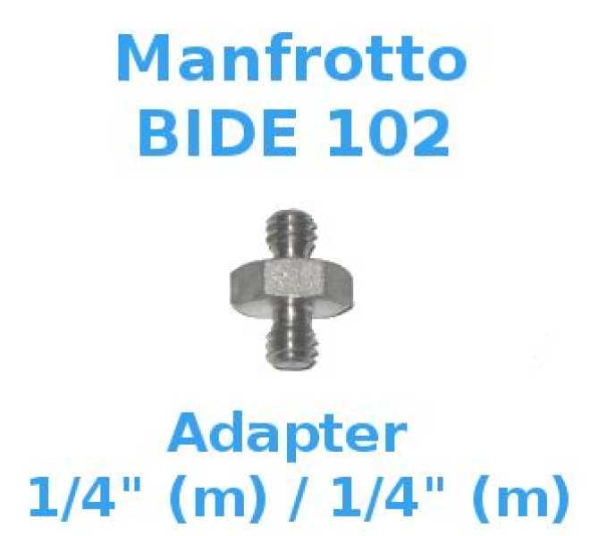 Manfrotto Adapter BIDE 102 Adapter 1,4 " / 1,4 " Zoll Gewinde  f. Stativ