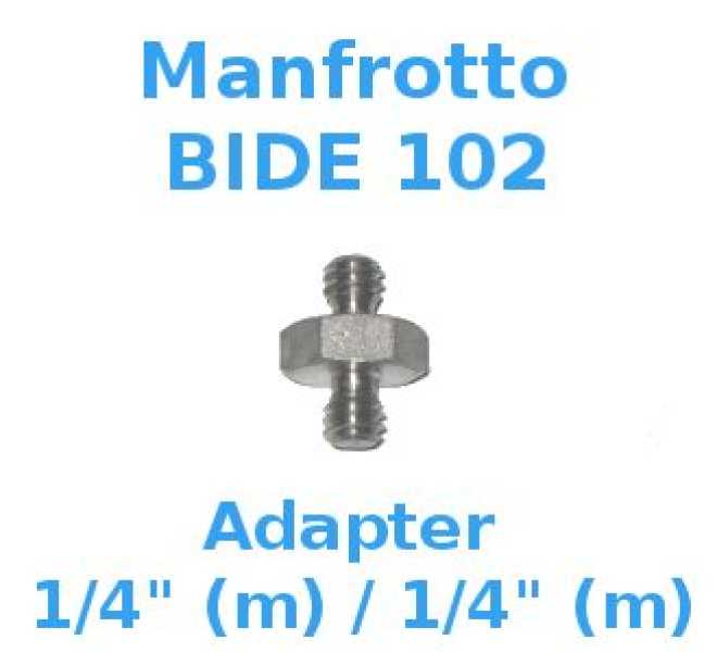 Manfrotto Adapter BIDE 102 Adapter 1,4 " / 1,4 " Zoll Gewinde  f. Stativ