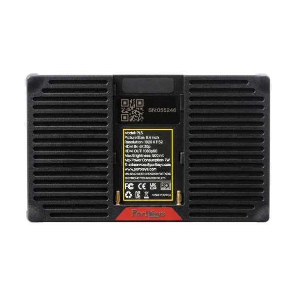 Portkeys - PL5,  5,4" Small Field HDMI-Kameramonitor für DSLR-Live-Streaming