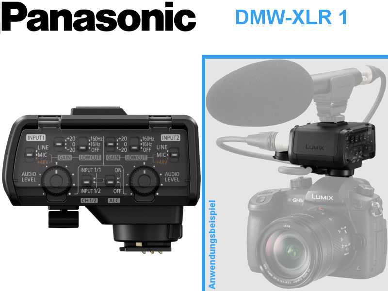Panasonic DMW-XLR 1 {2 Kanal XLR Mikrofonregler für die GH-5 