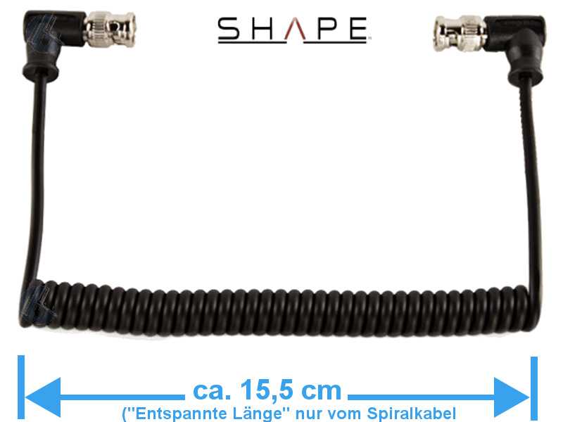 SDI Spiralkabel kurz ca.25-40cm mit 90 Grad Winkelstecker bis 3G