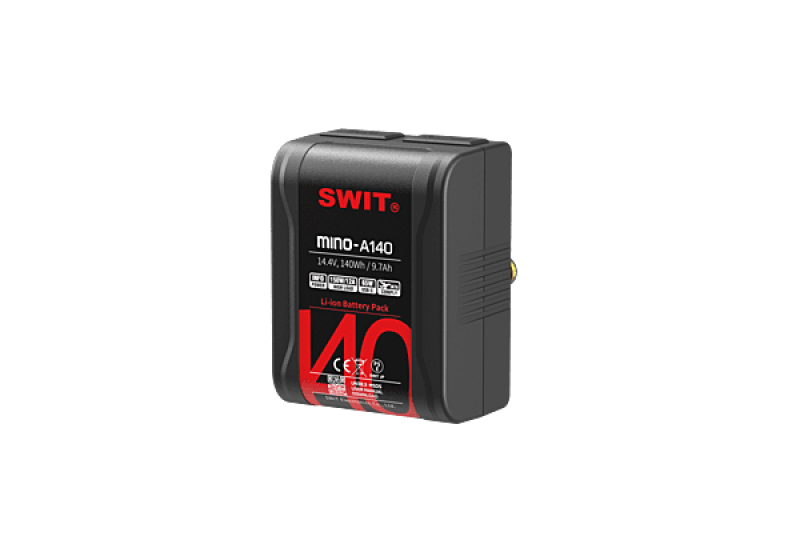 Swit MINO-A140, USB-C, tiny size with 140Wh pocket mini battery, USB-A/USB-C/D-tap, Gold-Mount