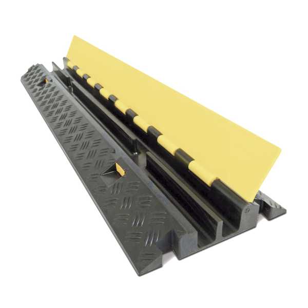 Mark MPC52 Kabelbrücke, Mark MPC52 Kabelbrücke, 1m, In- und Outdoor, Klappbarer Deckel, bis 3,1 Tonnen, gelbe Signalfarbe, Anti-Rutsch Oberfläche, Gummifüße