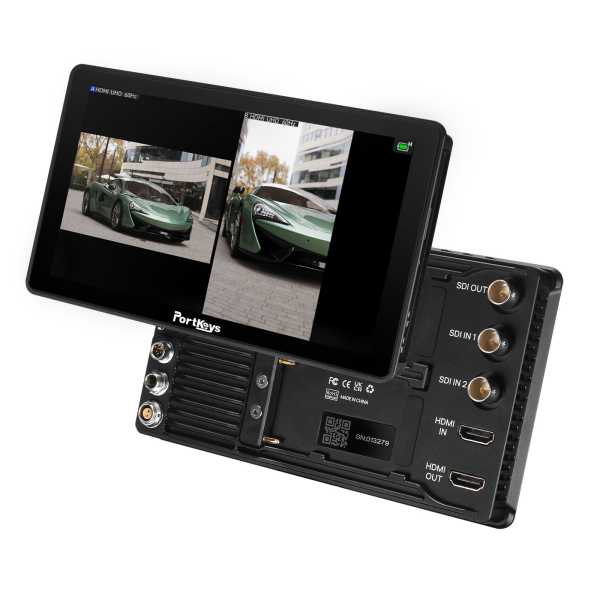 Portkeys BM7 II DS, 7" Touchscreen High Brightness Videomonitor (1920 x 1080), 3G-SDI und HDMI In