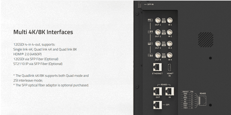 Swit BM-U175, 17.3-inch 4K/8K 12GSDI Studio Monitor