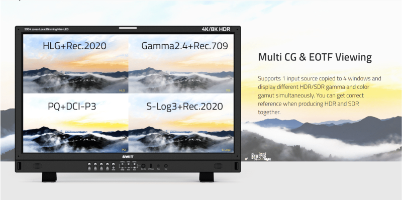 Swit BM-U325MD, 4K 31,5" HDR Monitor mit 1500 Nits, 4x 12G SDI und 1x HDMI Eingang Swit BM-U325MD, 4K 31,5" HDR Monitor mit 1500 Nits, 4x 12G SDI und 1x HDMI Eingang