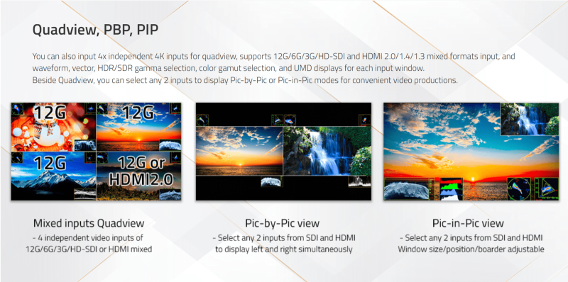 Swit BM-U325MD, 4K 31,5" HDR Monitor mit 1500 Nits, 4x 12G SDI und 1x HDMI Eingang Swit BM-U325MD, 4K 31,5" HDR Monitor mit 1500 Nits, 4x 12G SDI und 1x HDMI Eingang