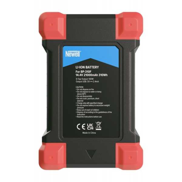 Newell BP-310F, V-Mount Akku 310 Wh / 14,4 Volt / 21 Ah, USB-Ausgang: 5 V, 3 A
