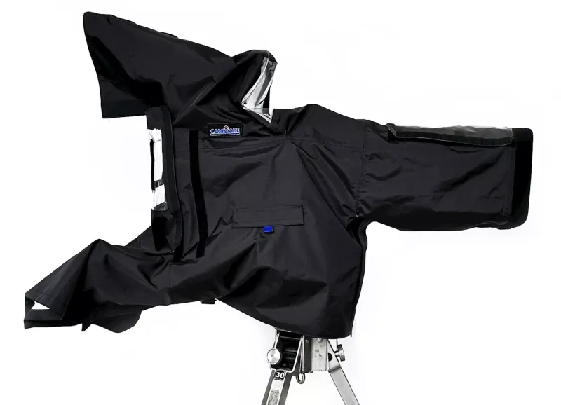 camRade rainCover OB/EFP Large, grosser Regenschutz für Broadcast Kameras mit Box-Optik in schwarz