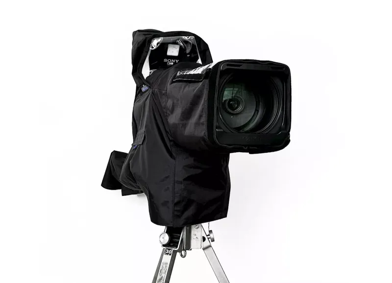 camRade rainCover OB/EFP Large, grosser Regenschutz für Broadcast Kameras mit Box-Optik in schwarz