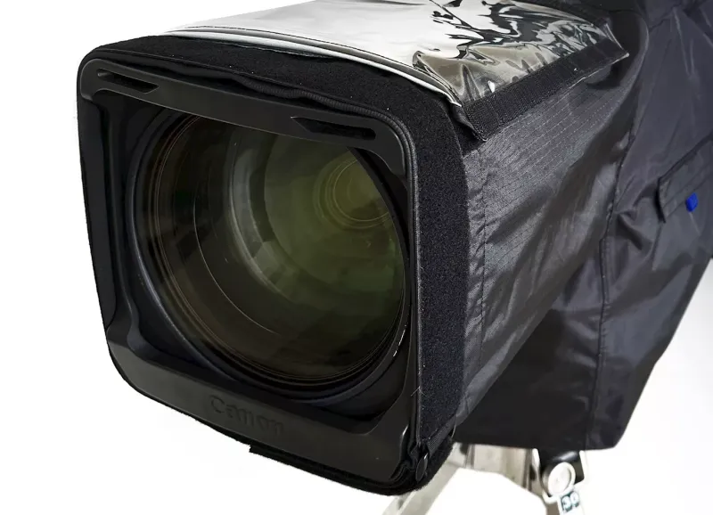 camRade rainCover OB/EFP Large, grosser Regenschutz für Broadcast Kameras mit Box-Optik in schwarz