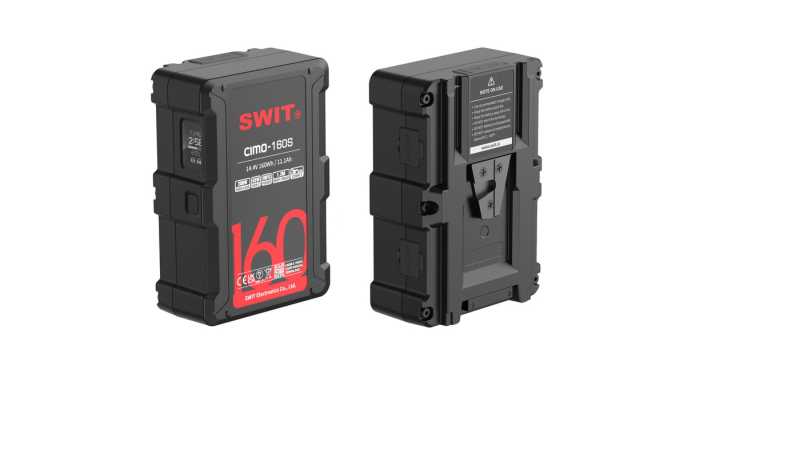 Swit CIMO-160S, 160Wh USB-C OLED info Cine V-mount Battery