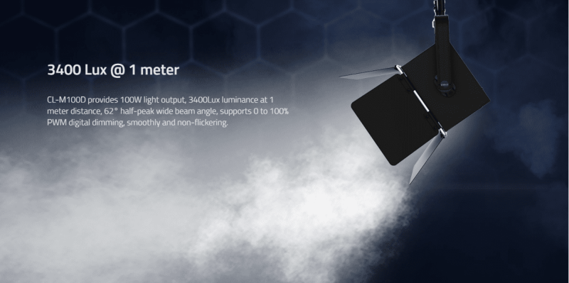 Swit CL-M100D, mini size bright Bi-color Panel Light, also ideal for hoisting or studio, especially small space