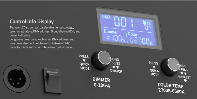 Swit CL-M100D, mini size bright Bi-color Panel Light, also ideal for hoisting or studio, especially small space