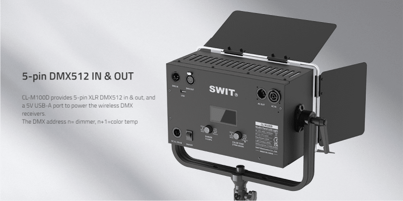 Swit CL-M100D, mini size bright Bi-color Panel Light, also ideal for hoisting or studio, especially small space