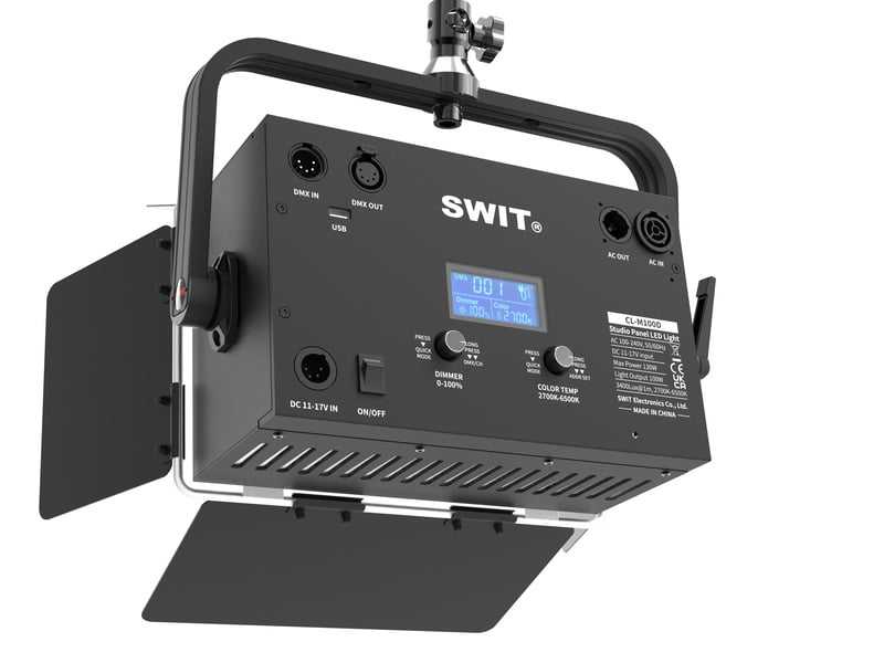 Swit CL-M100D, mini size bright Bi-color Panel Light, also ideal for hoisting or studio, especially small space