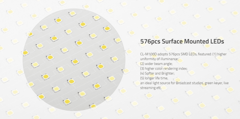 Swit CL-M100D, mini size bright Bi-color Panel Light, also ideal for hoisting or studio, especially small space
