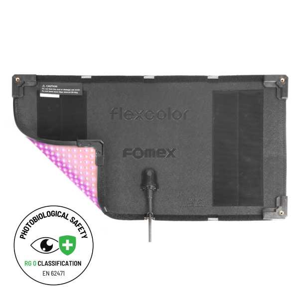 Fomex FlexColor FC1200 Kit, dimmbares Flexibles 120W RGB WW LED Licht mit Controller und mit V-Mount Akkuaufnahme