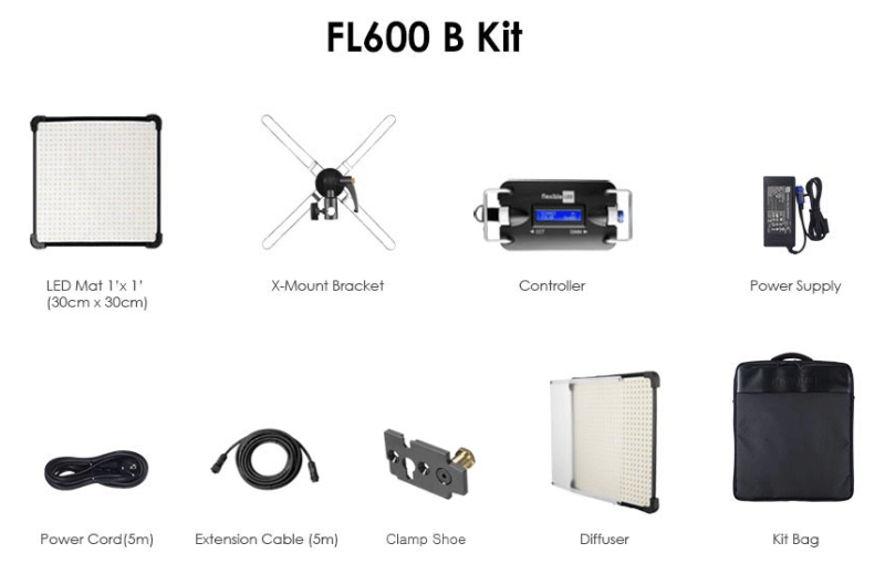 Fomex FL600, Flexibles, dimmbares LED Licht mit 60W, 3200K - 5600K, V-Mount Akkusystem