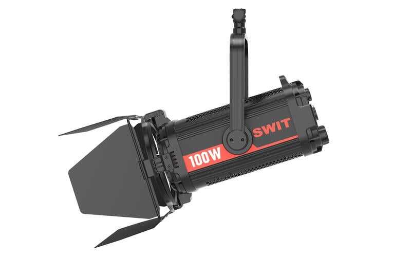 Swit FL-C100D, 100W Bi-color Fanless Studio 55000lux TLCI99 LED Fresnel Spot Light, SWIT Free Design for Lighting Studios
